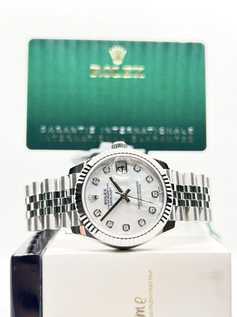 Pre Owned Rolex Oyster Datejust 31 278274 White MOP 10PT Dial Automatic Steel Casing Bracelet ( Feb 23 )