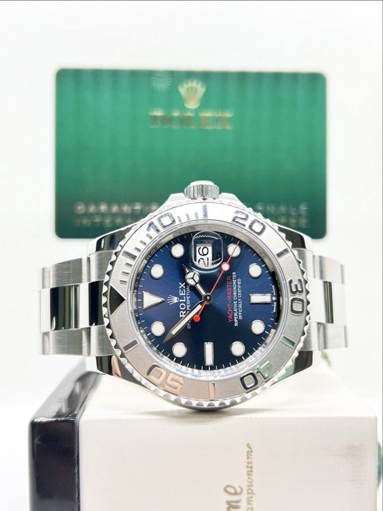 Pre Owned Rolex Oyster Yacht-Master 40 126622 Blue Dial Automatic Steel Casing Bracelet ( May 22 )