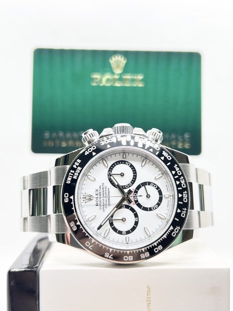 Brand New Rolex Oyster Daytona 126500LN “Panda” White Dial Automatic Steel Casing Bracelet ( July 26 )