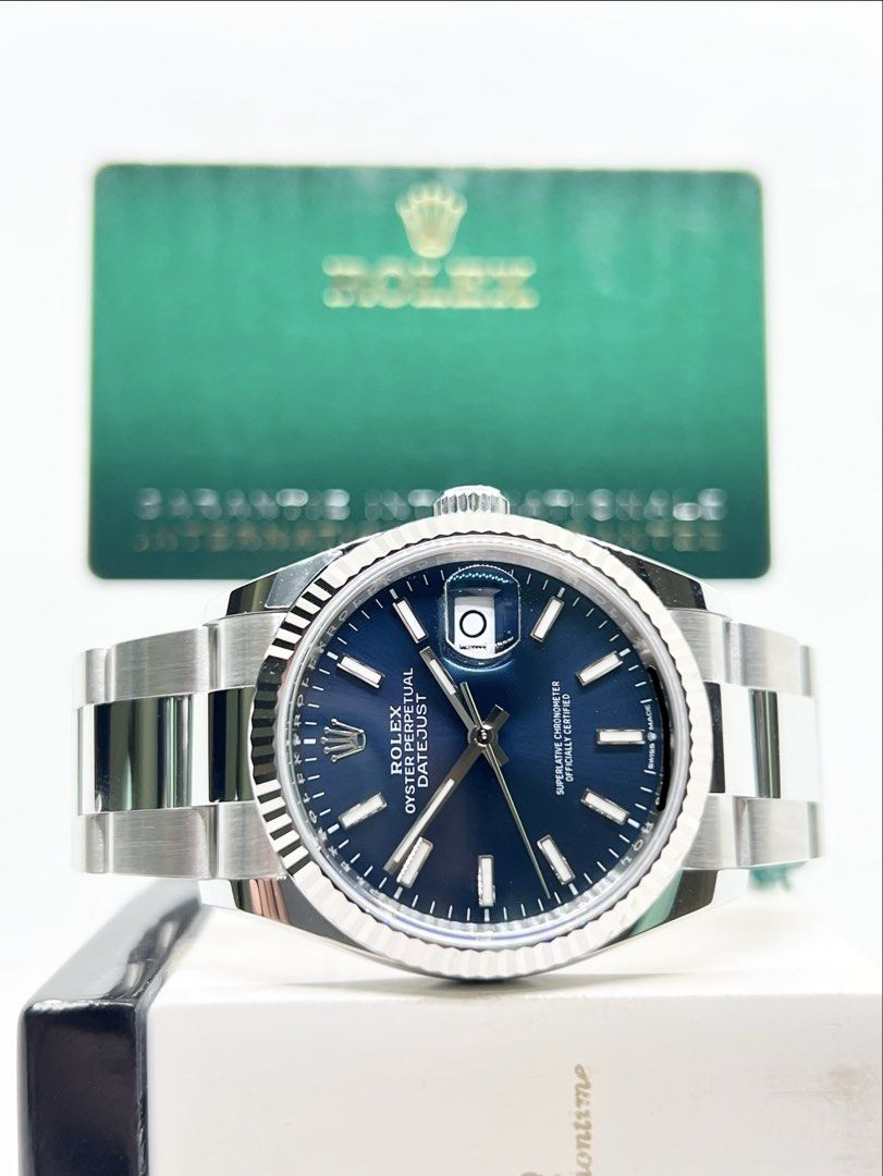 Brand New Rolex Oyster Datejust 36 126234 Blue Dial Automatic Steel Casing Bracelet ( Aug 25 )