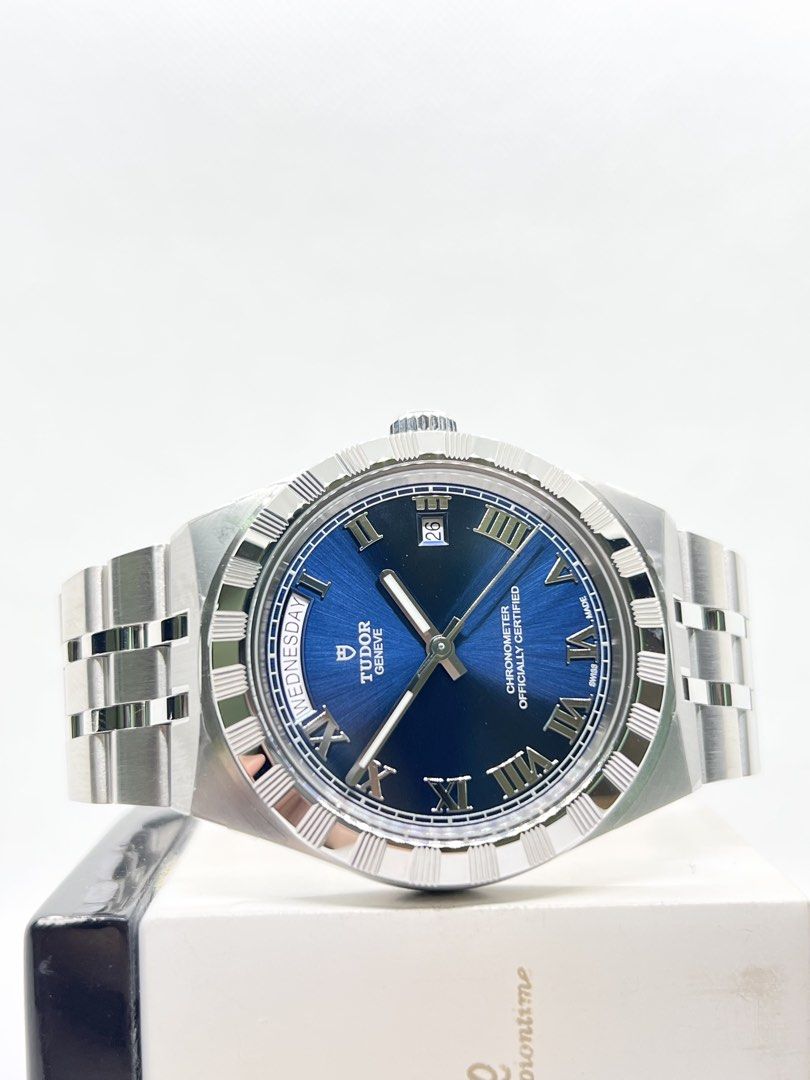 Brand New Tudor Royal Day-Date 40 2840D1A0 Blue Dial Automatic Steel Casing Bracelet ( July 26 )