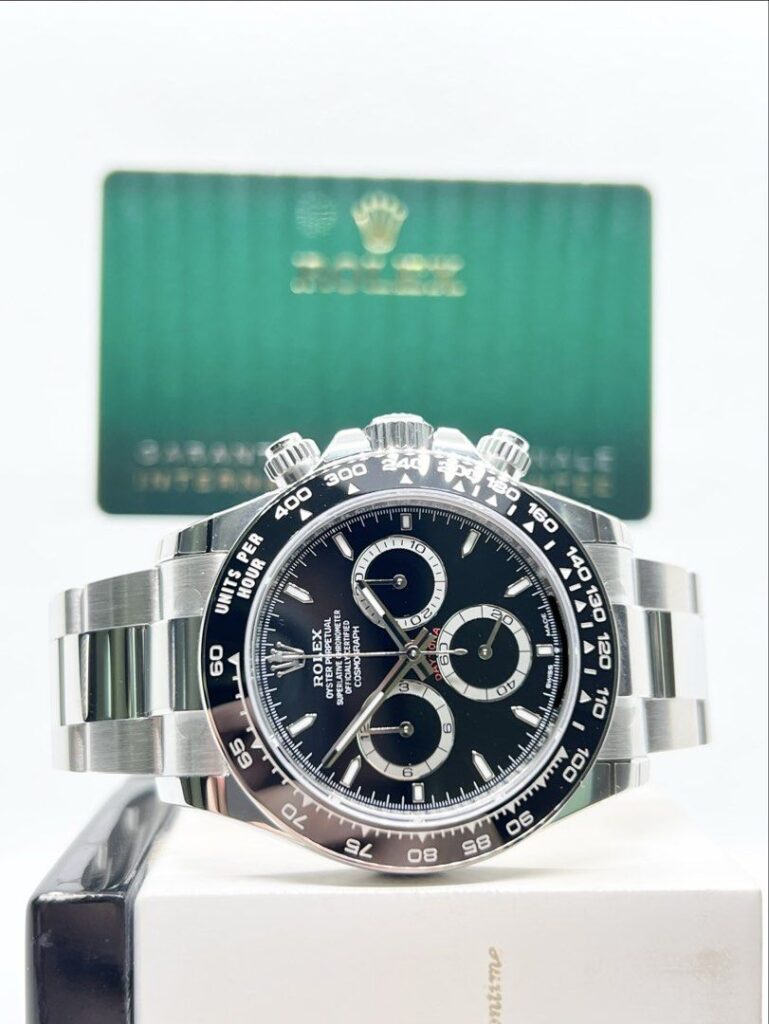 Brand New Rolex Oyster Daytona 126500LN “Godzilla” Black Dial Automatic Steel Casing Bracelet ( July 26 )