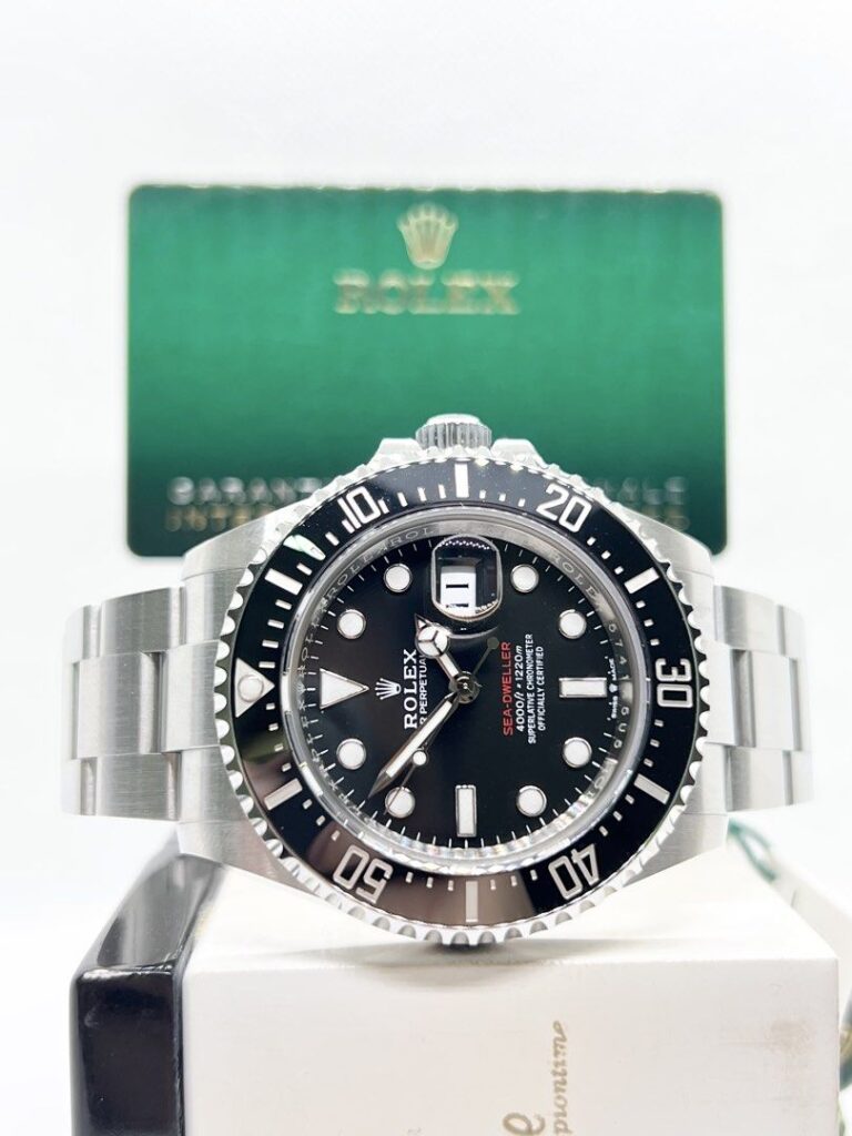 Pre Owned Rolex Oyster Sea Dweller 43 126600 “Red” Black Dial Automatic Steel Casing Bracelet ( MK2, Sept 22 )