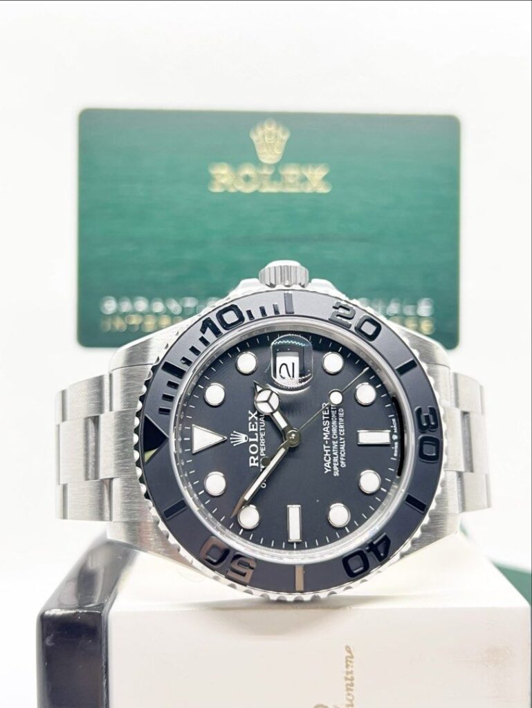 [ Wooden NFC ] Brand New Rolex Oyster Yacht-Master 42 “RLX” 226627 Black Dial Automatic Titanium Casing Bracelet ( July 26 )