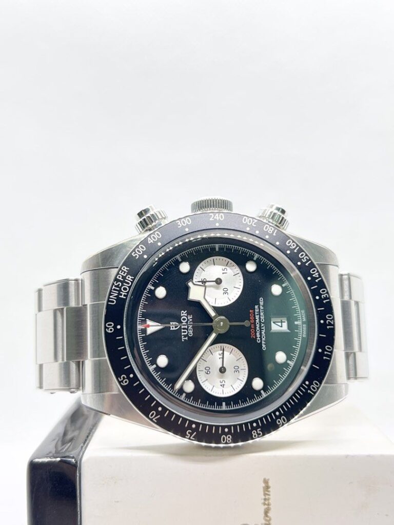 Pre Owned Tudor Black Bay Chrono 41 79360N Black Dial Automatic Steel Casing Bracelet ( June 21 )