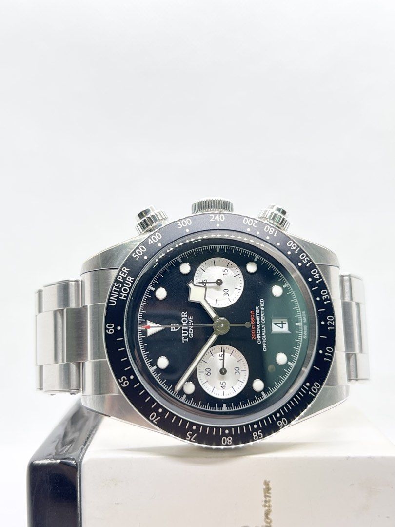 Pre Owned Tudor Black Bay Chrono 41 79360N Black Dial Automatic Steel Casing Bracelet ( June 21 )