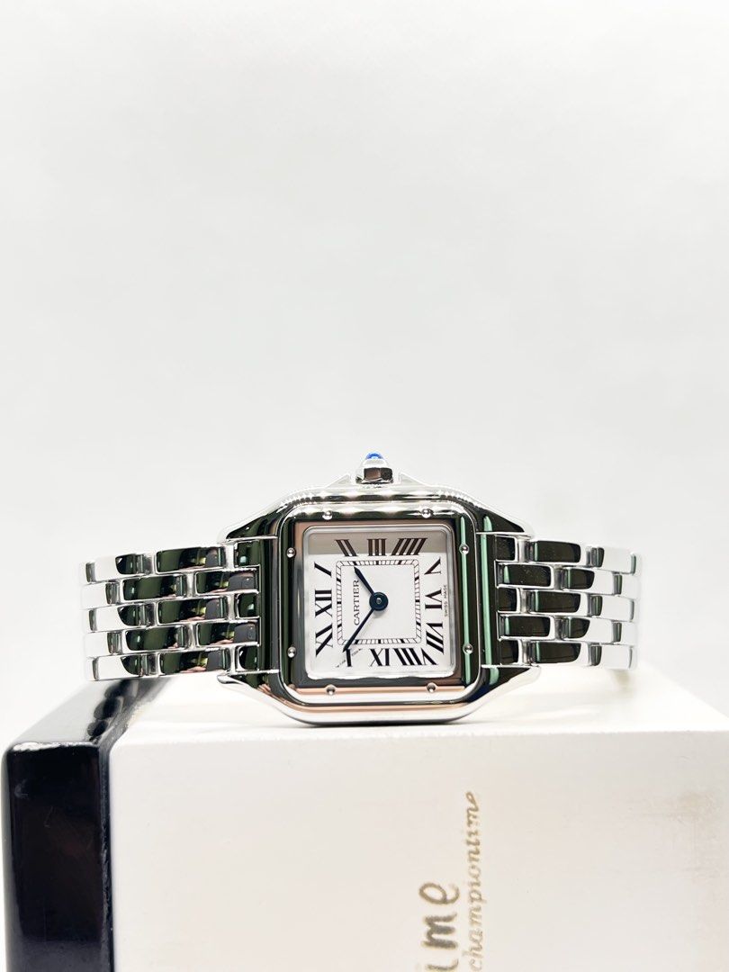 Brand New Cartier De Panthère Small WSPN0013 Silver Dial Quartz Steel Casing Bracelet ( June 26 )