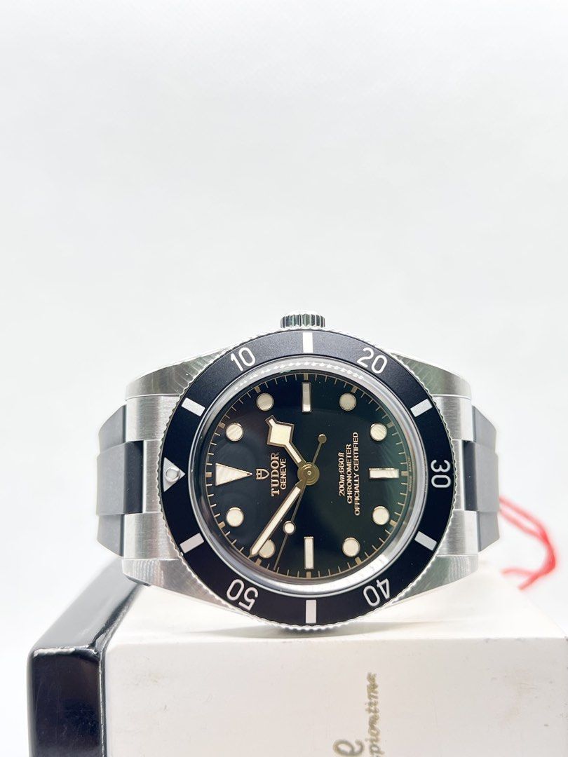 Pre Owned Tudor Black Bay 54 79000N Black Dial Automatic Steel Casing Rubber