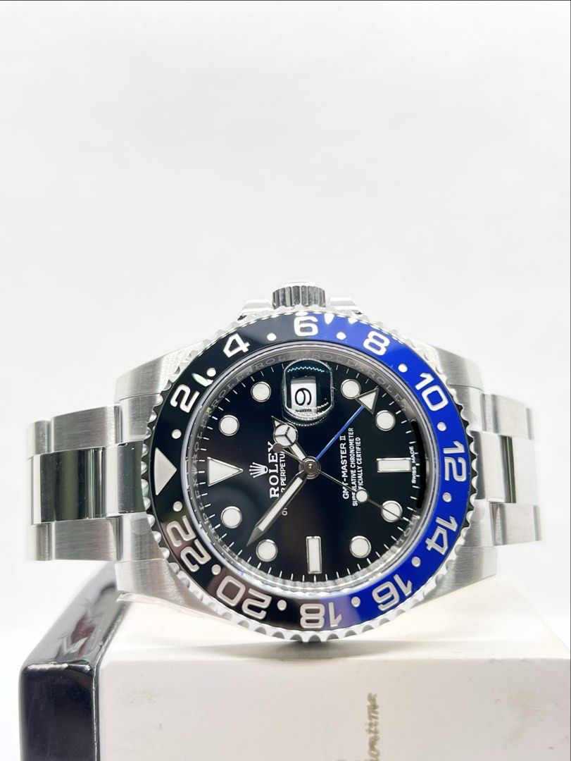 Brand New Rolex Oyster Gmt Master II 116710BLNR “Batman” Black Dial Automatic Steel Casing Bracelet ( NOS, FS, Sept 18 )