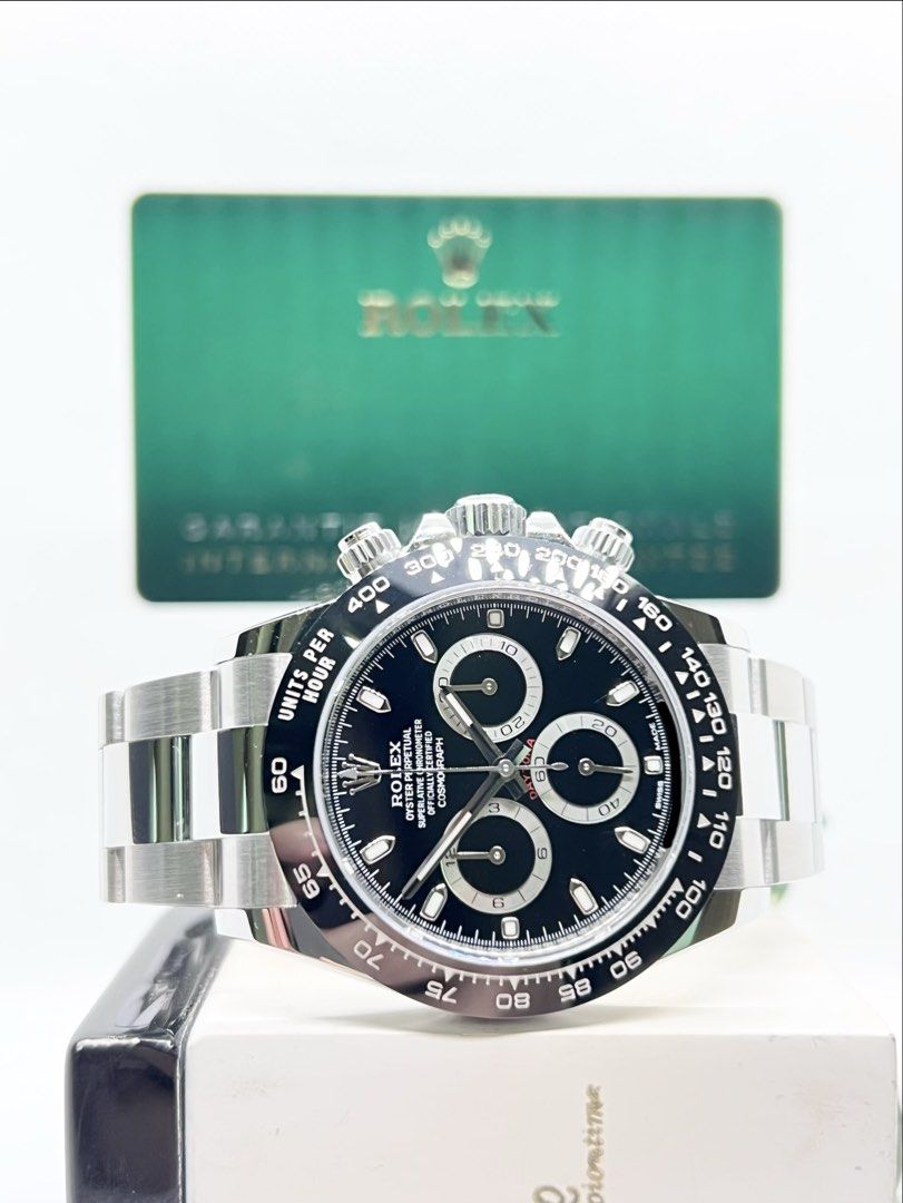 Pre Owned Rolex Oyster Daytona 116500LN “Godzilla” Black Dial Automatic Steel Casing Bracelet ( Aug 21 )