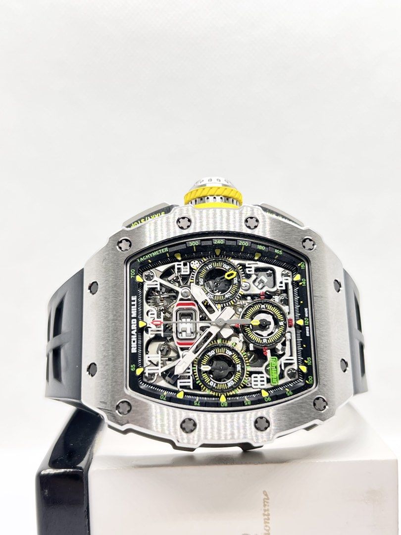 Pre Owned Richard Mille RM 11-03 TI Skeleton Dial Automatic Titanium Casing Rubber ( Dec 16 )