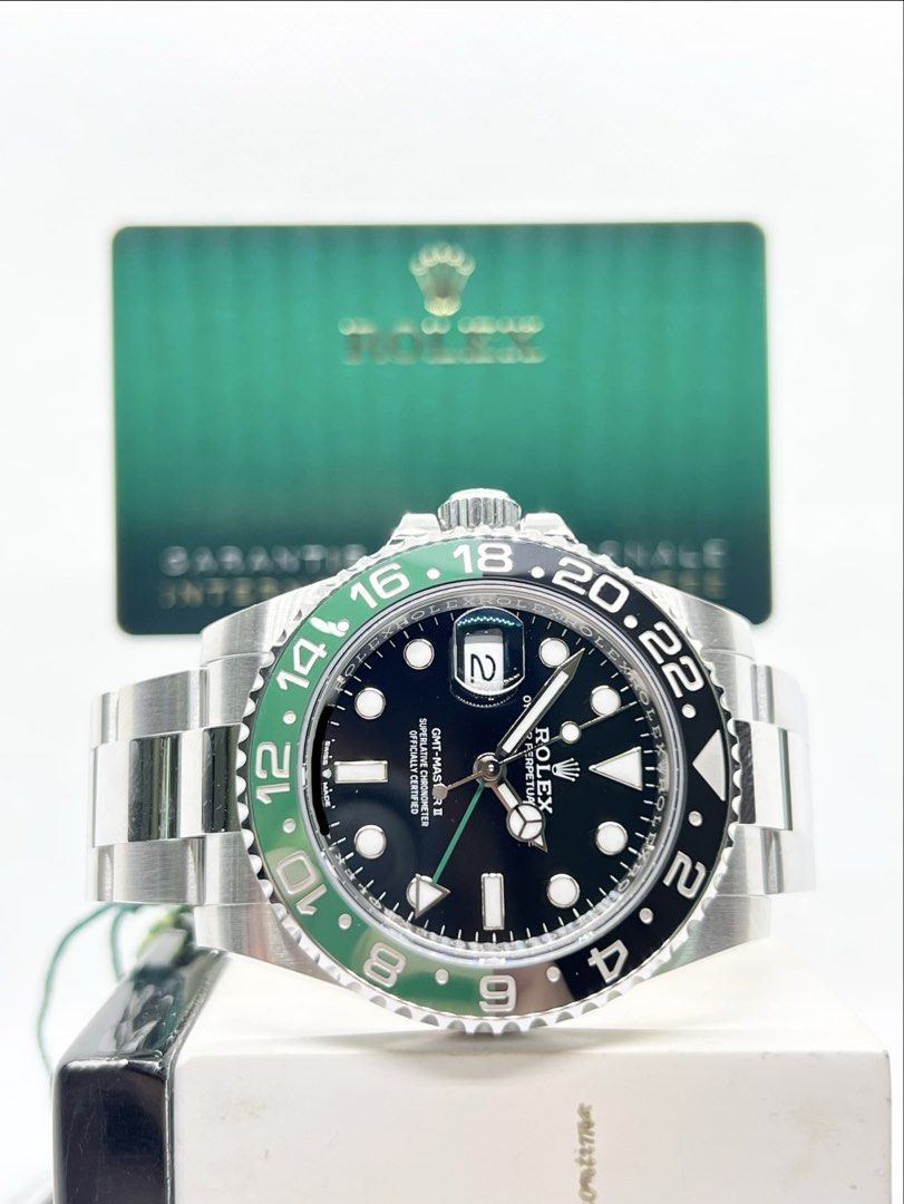 Pre Owned Rolex Oyster Gmt Master II 126720VTNR “Sprite” Black Dial Automatic Steel Casing Bracelet ( Oct 23 )