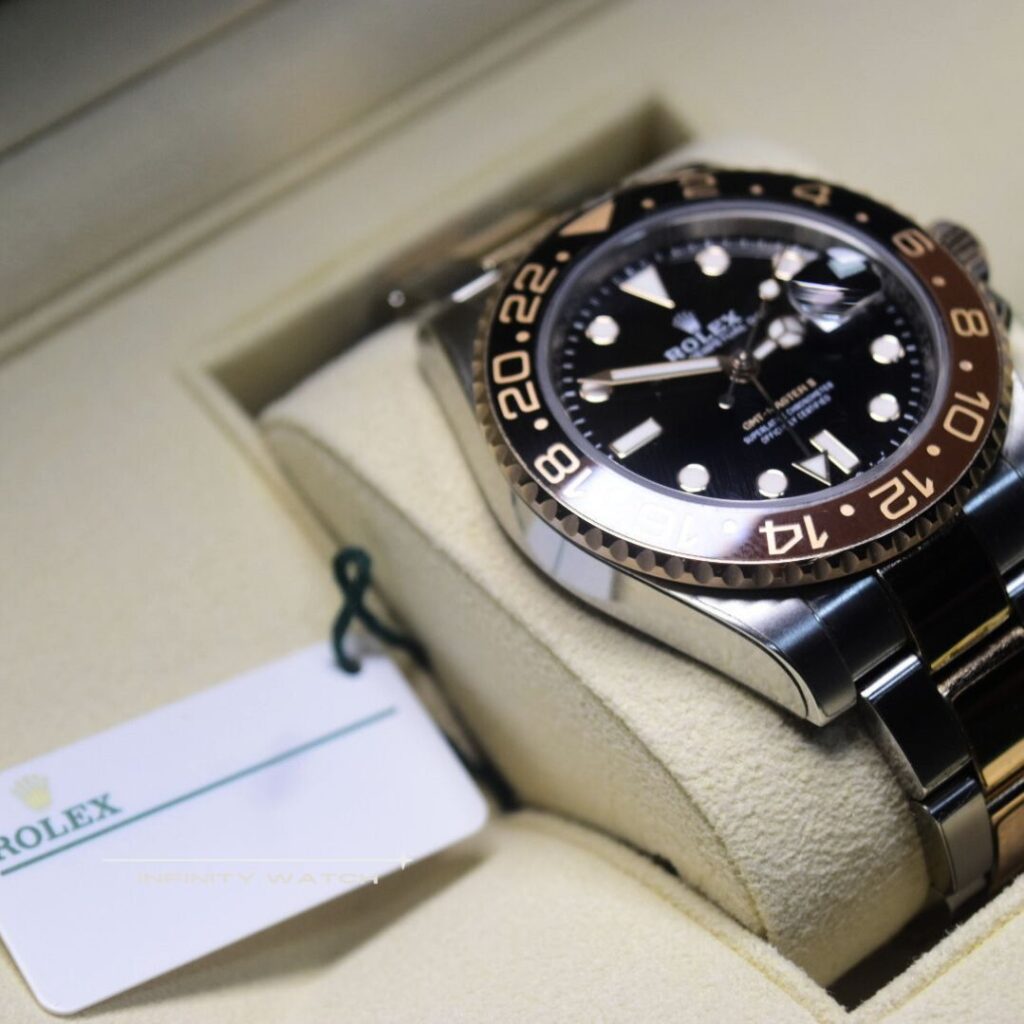 (JAN 2023) Rolex GMT MASTER II Half Rose GoldRootBeer 126711CHNR