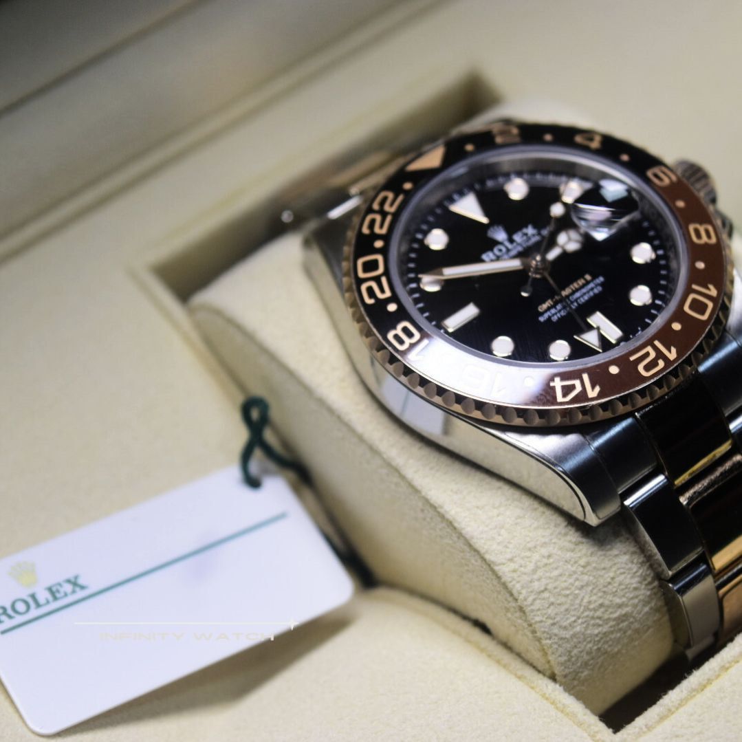 (JAN 2023) Rolex GMT MASTER II Half Rose GoldRootBeer 126711CHNR